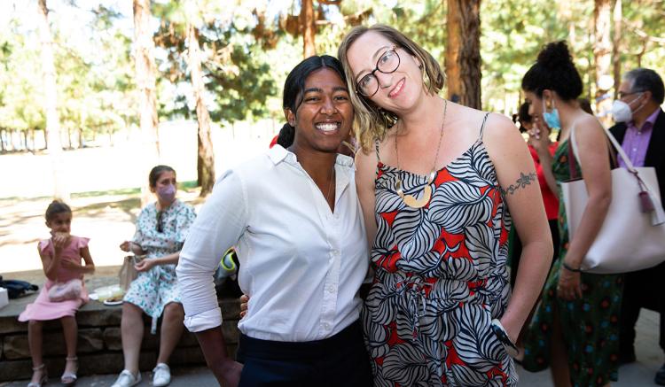 MEPN students Cariann Perumal, left, and Kim Branciforte.