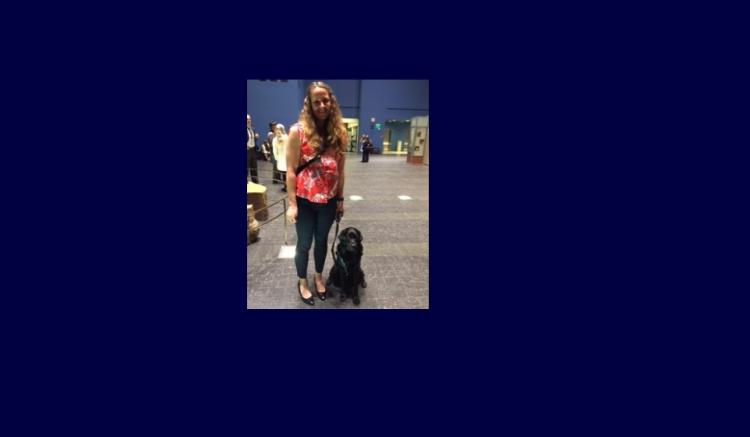 MEPN student with the School’s first-ever MEPN service dog—congratulations!
