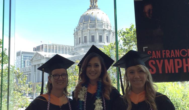 Students with a view at the 2016 commencement ceremony.