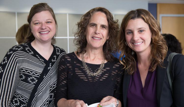 Group photo of Emily Hall, Rebekah Kaplan, and Liz Gatewood
