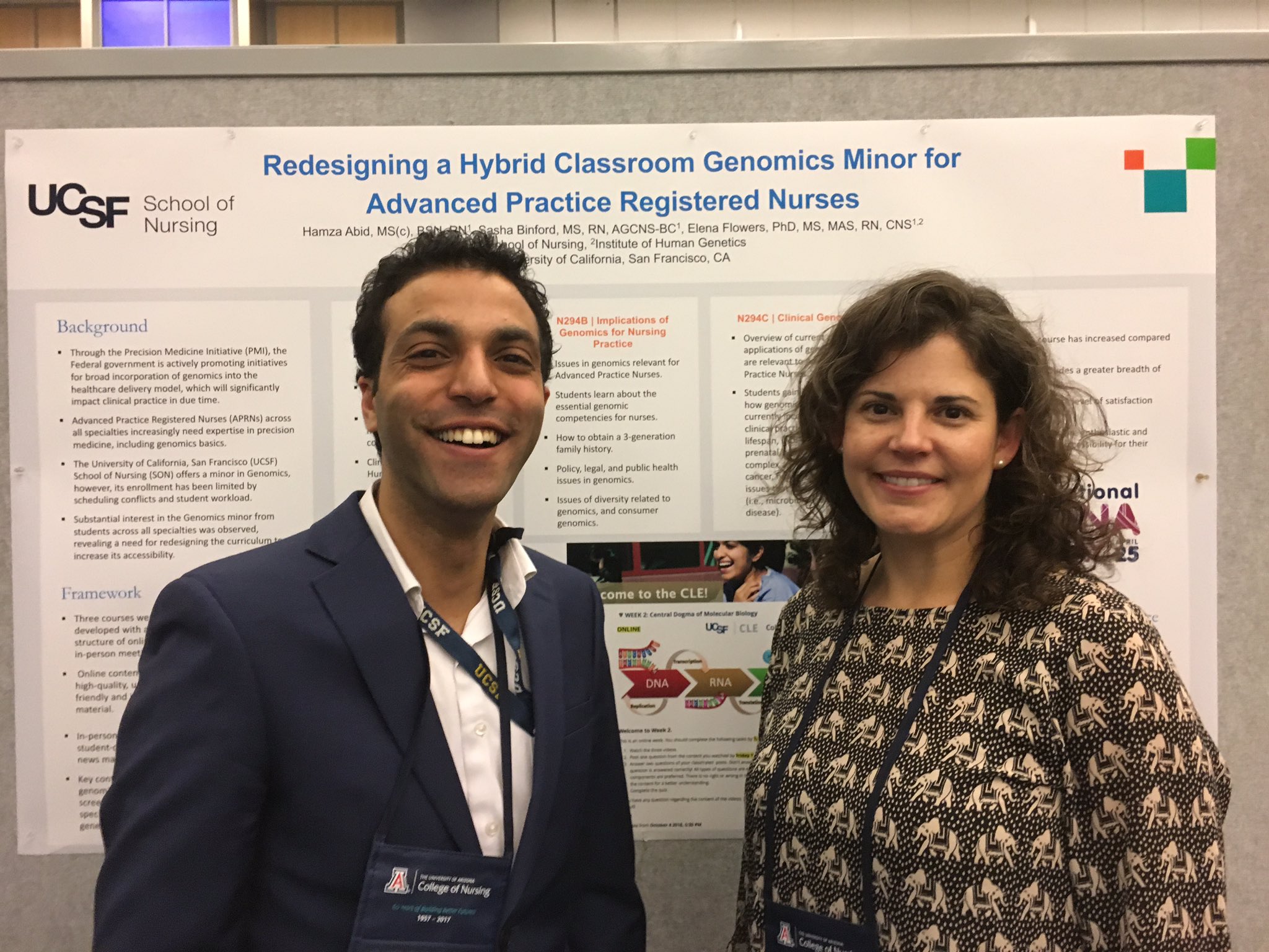 From Twitter: So proud of @UCSFNurse MS soon to graduate @HmzAbid presenting his work at #wincon50.