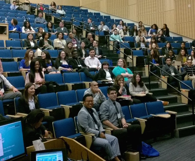 Early bird attendees in Cole Hall for #InsideUCSF2017. Photo courtesy of @UCSFeaop.