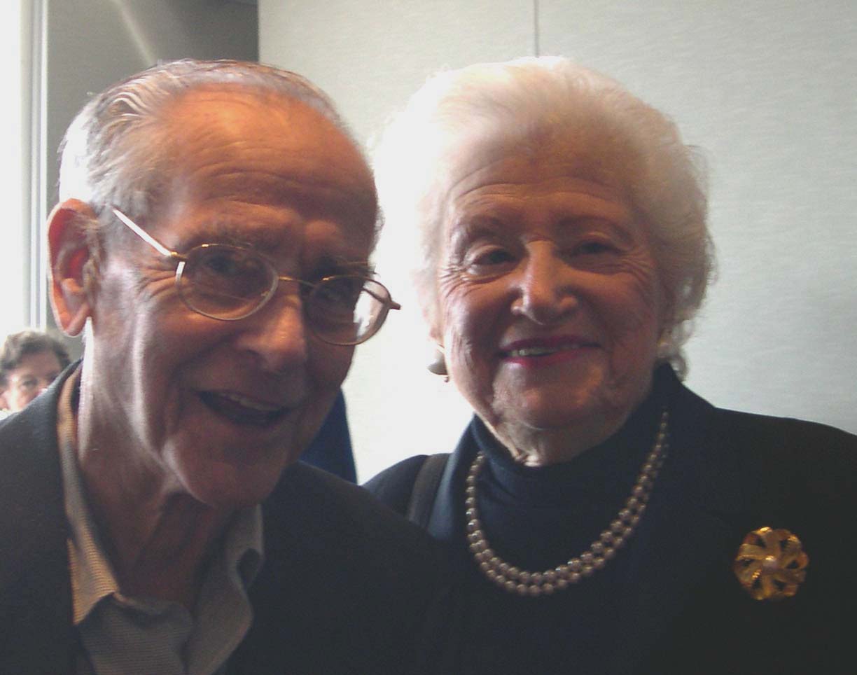 Professor Emerita Dorothy Rice (right) and her husband Jim (left).