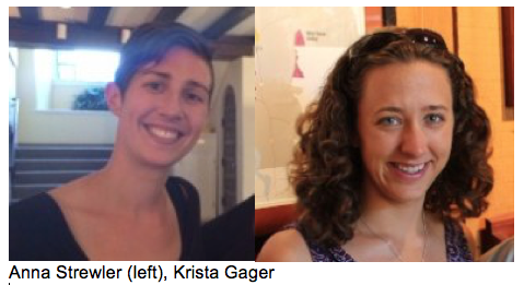 Headshots of Anna Strewler (left) and Krista Gager