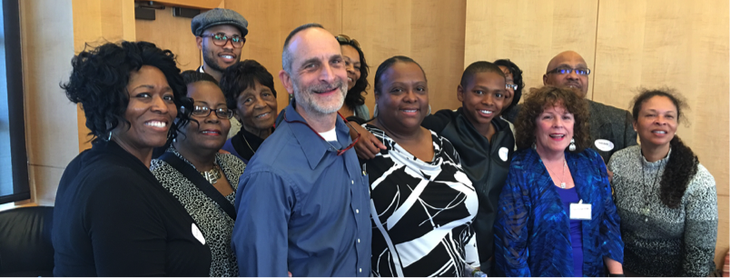 Helen Martin Awardee, Shirley Banks (center), possess with Seth, Gerri, family and friends.