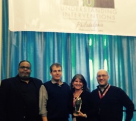 Pictured: Antony DePasse (co-chair of the Understanding Interventions conference, Wesley Schultz (CSU San Marcos), Mica Estrada (UCSF), Paul Hernandez (West Virginia University)