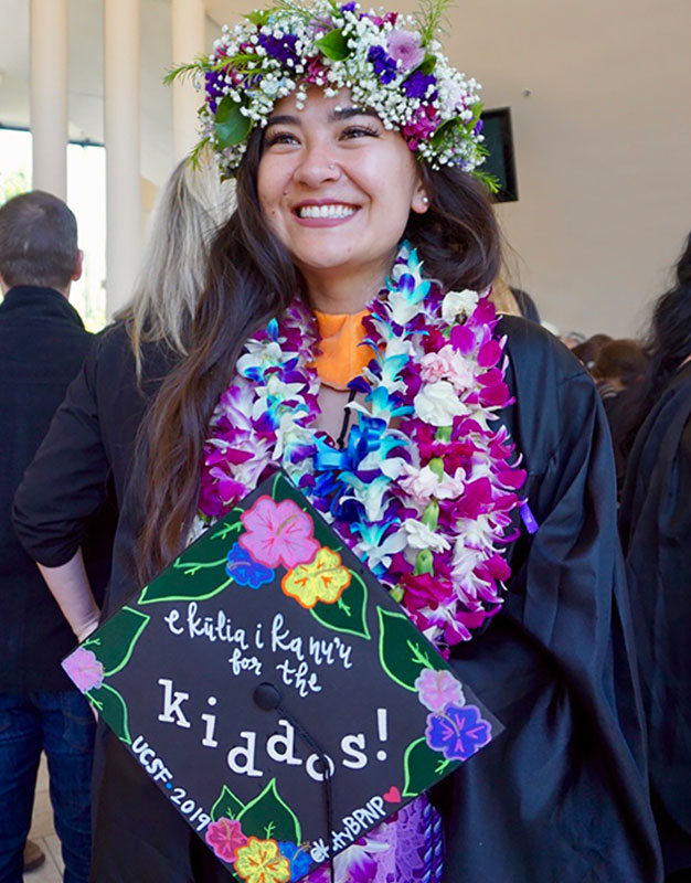 Katy Basnett at commencement