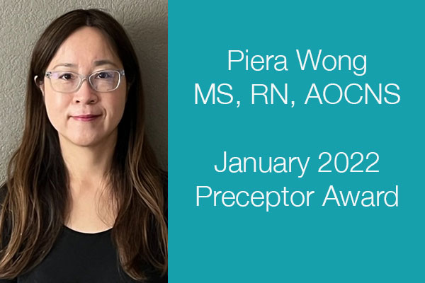 Piera Wong Jan 2022 Preceptor of the Month