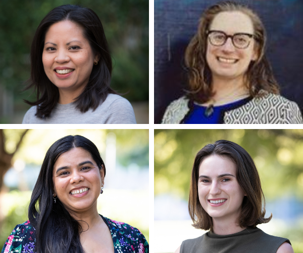 Headshot collage of four achievement award recipients.