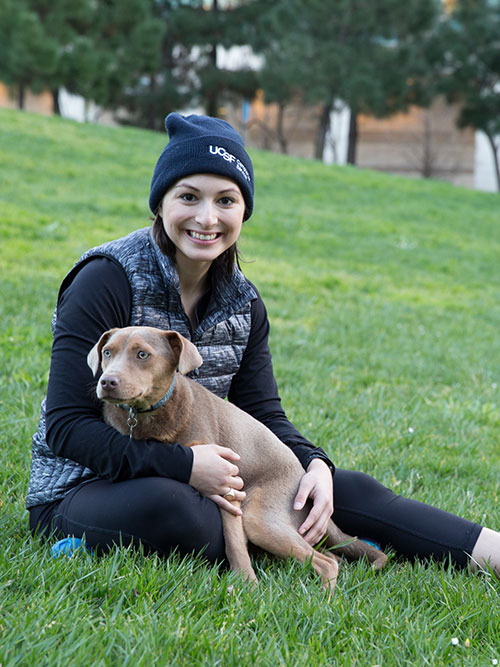 Victoria Michalchuk with dog
