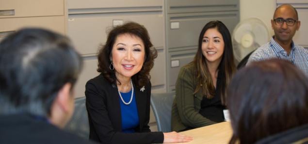 Deborah Yano-Fong (center) is UCSF’s chief privacy officer (Photos by Elisabeth Fall).
