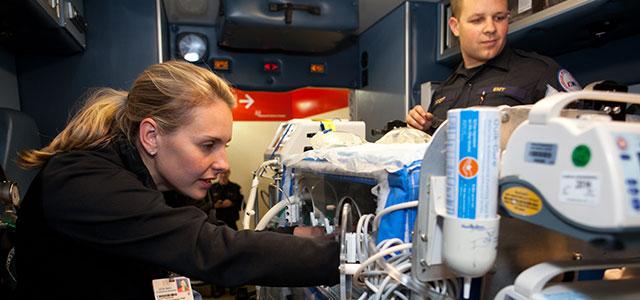 Nurse practitioner Elizabeth Colglazier leads a transport team for UCSF Benioff Children's Hospital (photo by Elisabeth Fall).