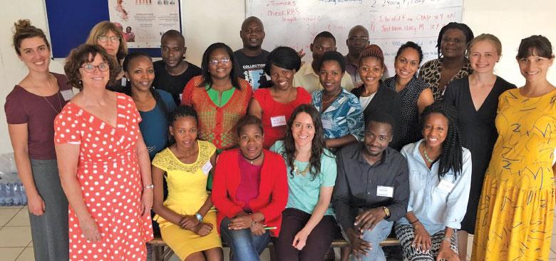 Participants in the 2017 UCSF GAIN training in Malawi at Neno District Hospital. Stephanie Kennell-Heiling is far left.