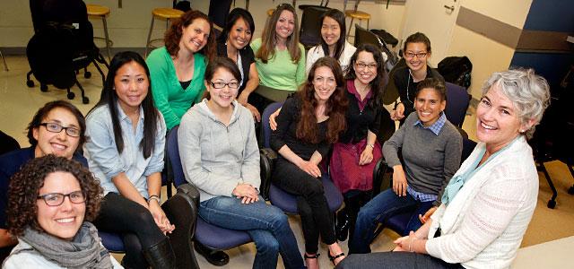 Maureen McGrath, right, with her class (photos by Elisabeth Fall)