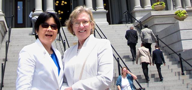 OiSaeng Hong (left) and Patricia Dennehy