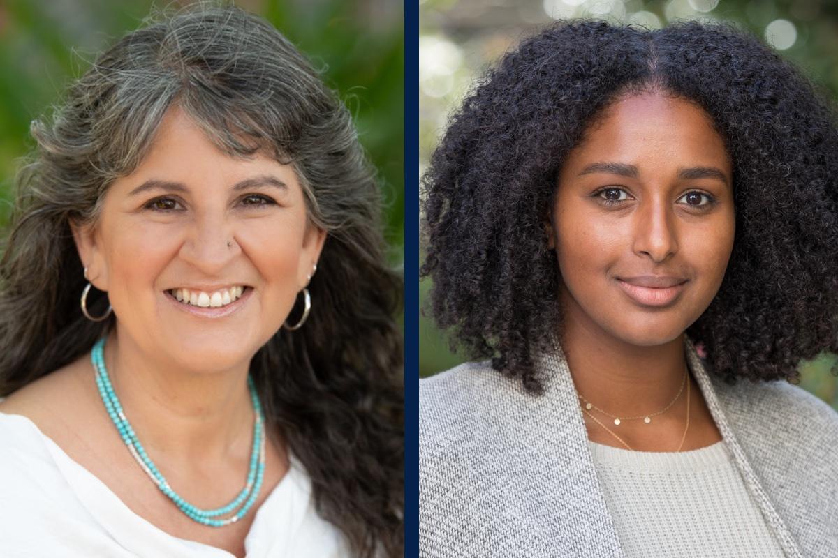 Mica Estrada (left), associate dean of Diversity, Inclusion and Outreach, and Emebet Aklilu, director of operations for the Office of Diversity, Inclusion and Outreach.