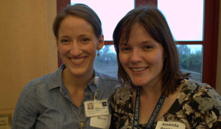 Kara Birch and Amanda Peacock pose at the event