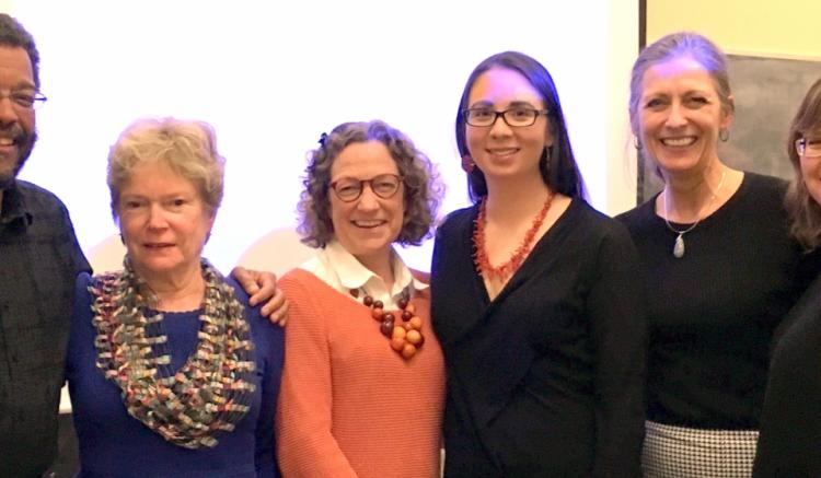 Janelle Palacios, RN, CNM, PhD (fourth from left) presented on her research in a lecture titled: "Heads/Tails-Silenced Warriors and Baby Daddies: Young Fatherhood Among Native American Men" Janelle Palacios, RN, CNM, PhD