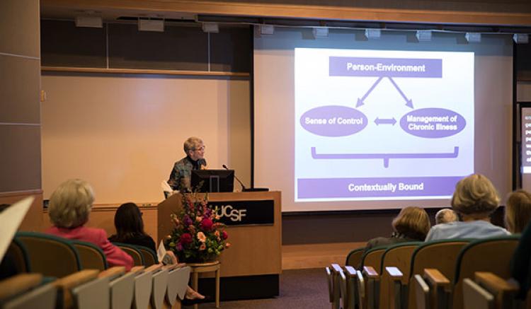 Margaret Wallhagen, professor in Physiological Nursing, delivers the 39th Helen Nahm Research Lecture. 