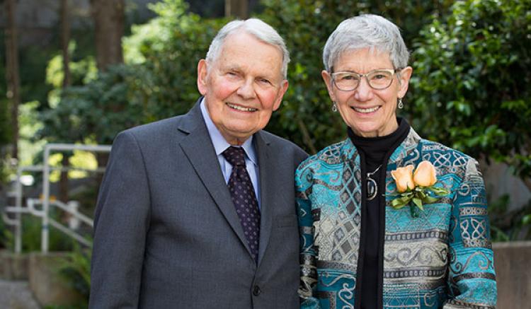 Margaret Wallhagen with her husband, Bill Strawbridge
