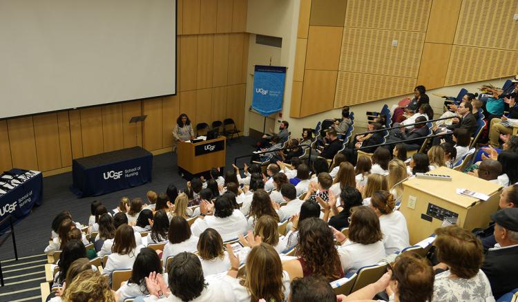 Associate Clinical Professor Deena Mallareddy gives the keynote address. (Photo credit: Arego Mitchell)