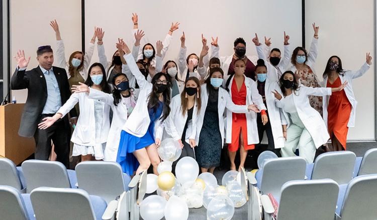 Students in the School of Nursing’s MEPN Program celebrated the completion of their first year at an in-person Pinning Celebration.