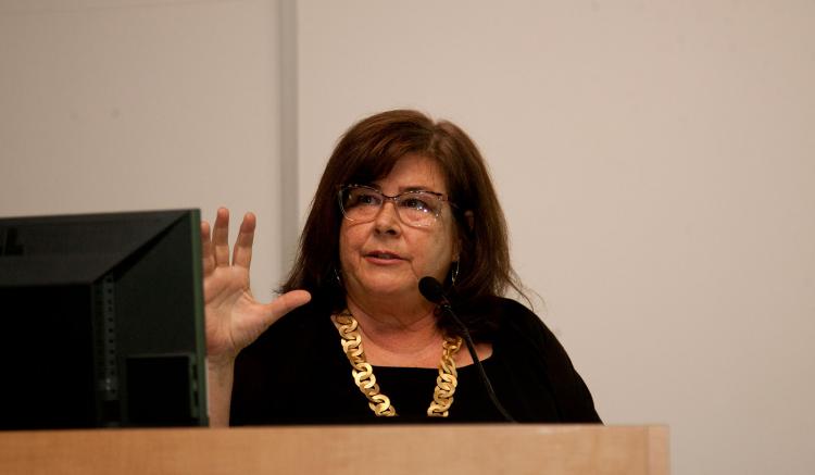 Carol Dawson-Rose delivers the lecture "HIV Prevention and Treatment Needs of People Living With HIV" on March 11, 2022.