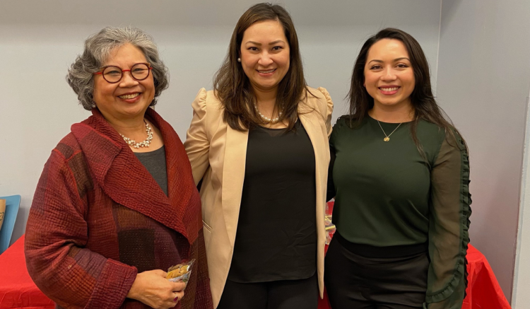 In celebration of Women's History Month, the school's Office of Diversity, Inclusion and Outreach partnered with Women of UCSF Health to host a panel event featuring alumni Jennie Chin Hansen (left) and Lourdes Moldre (center), and current student Julie Gordon (right).