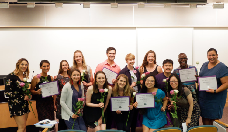 New members participate in the 2019 Alpha Eta Chapter Induction Ceremony.