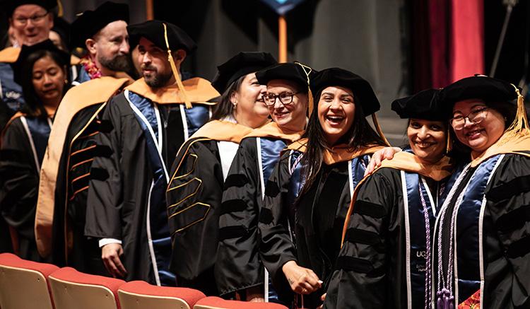 The Class of 2026 lines up to depart the 2026 UCSF School of Nursing Commencement at the Palace of Fine Arts Theatre. 