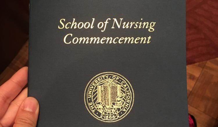 School of Nursing Commencement brochure.