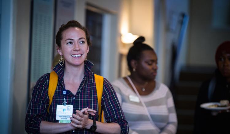 Student looks on at the DIVA Welcome Back Reception.