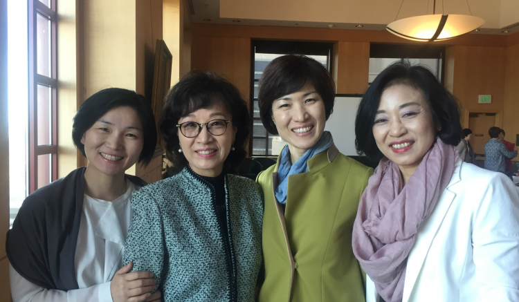 Group poses with Monica Kwon.