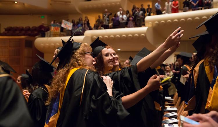 students take selfie