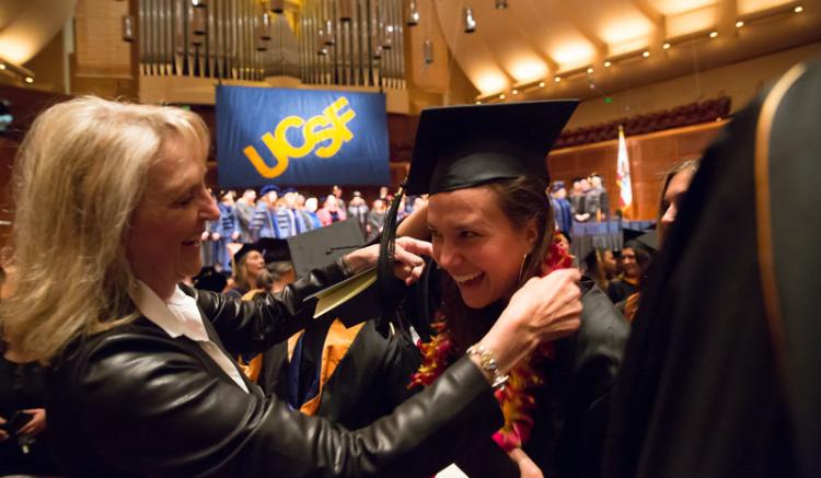 student receives gift