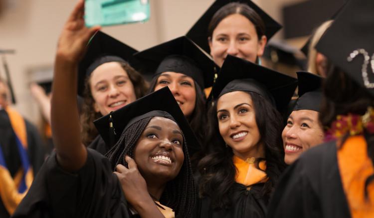 Students take selfie