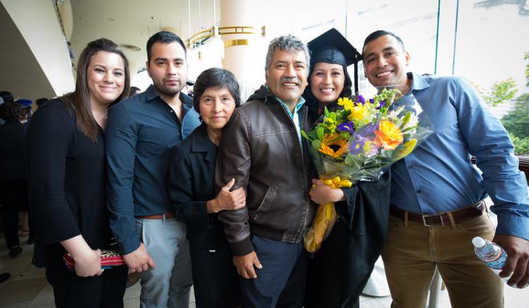 students at commencement