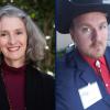 Professor Stella Bialous (left) and Jason Bloomer, a graduate of the school's Health Policy and Public Health specialty.