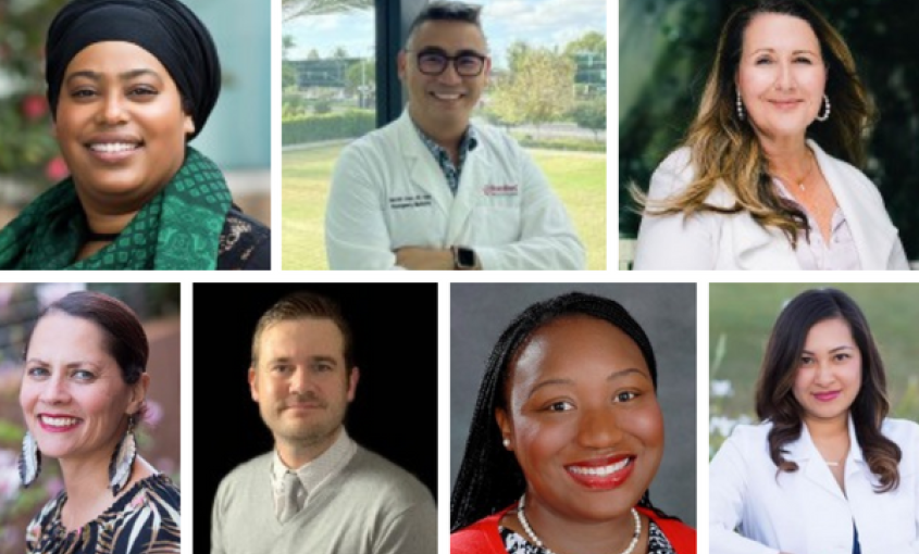 Collage of seven UCSF School of Nursing alumni