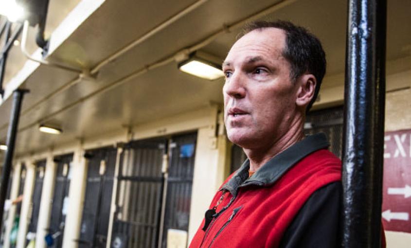 Douglas Long at San Quentin State Prison (photos by Elisabeth Fall)