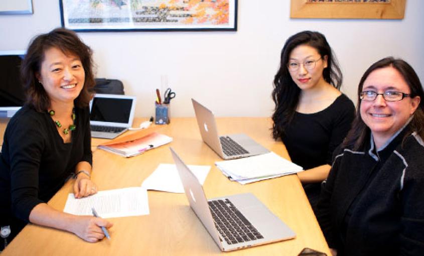 From left: Janet Shim, Jamie Chang, Leslie Dubbin (photo by Elisabeth Fall)